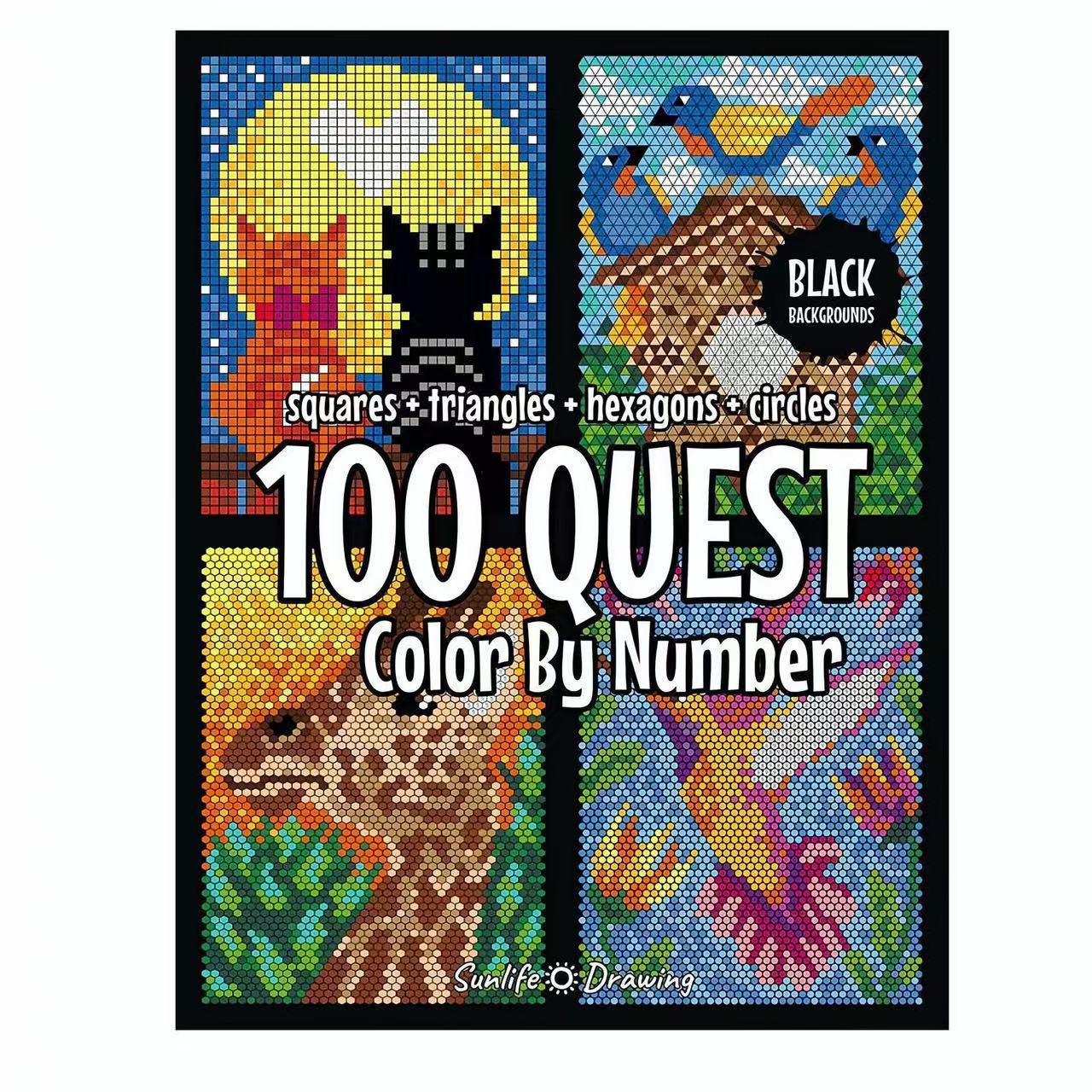 Mystery Color by number with 24 Markers