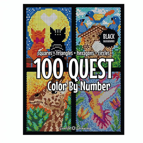 Mystery Color by number with 24 Markers