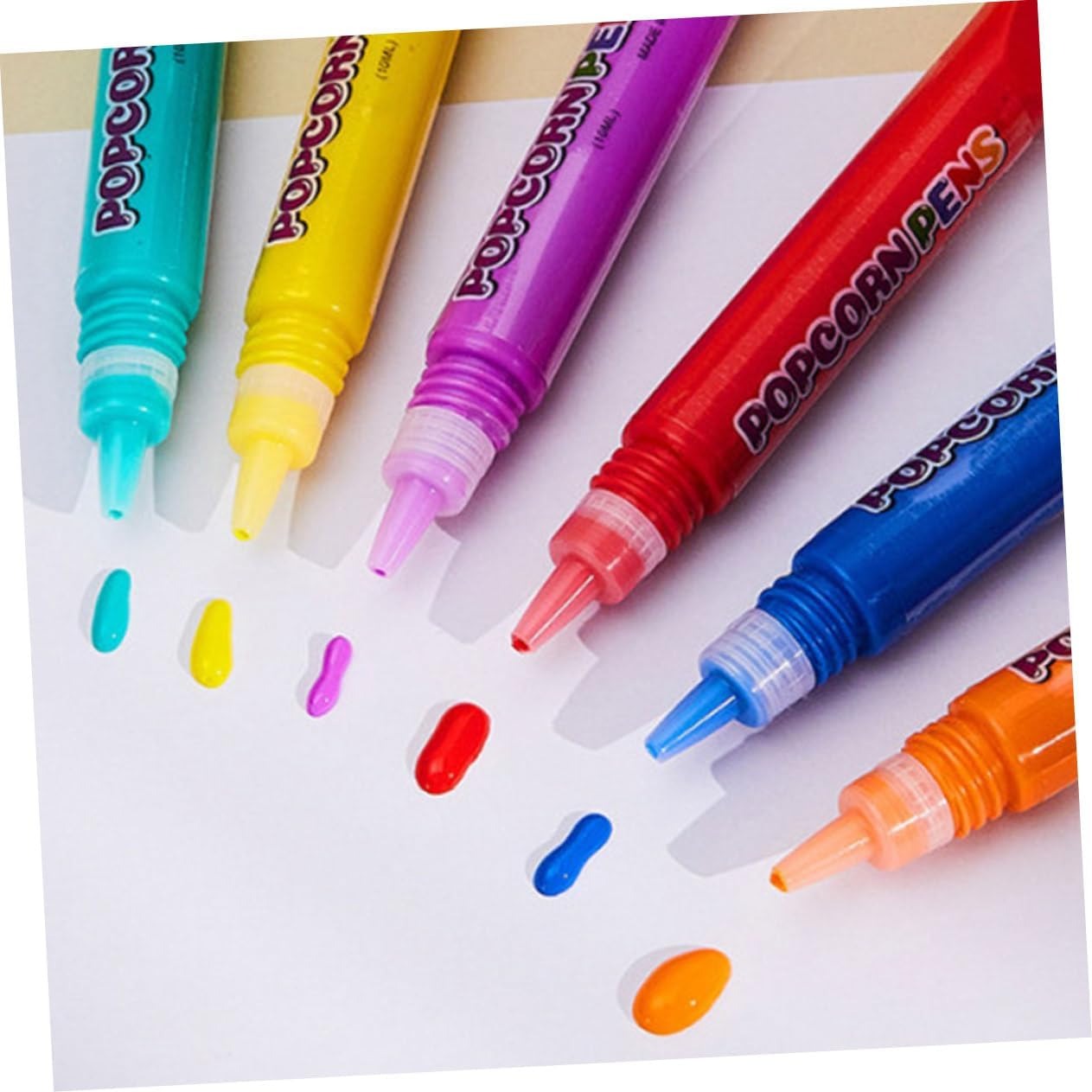 Lumi Puffy Pens with Heater - 6PCS Magic Popcorn 3D Art Drawing Pens DIY Kids Gift